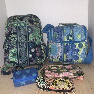 Vera Bradley Sunglass Case Wristlet Backpack Camera Bag Accessory Lot 5 Pieces